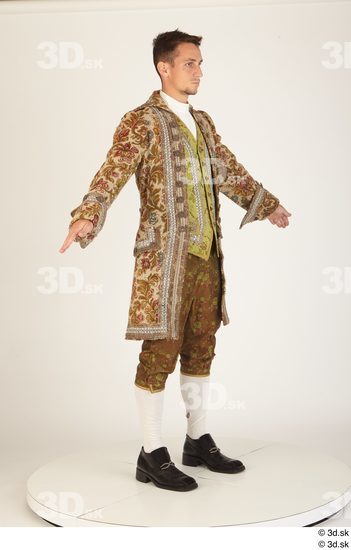 Whole Body Man White Historical Costume photo references