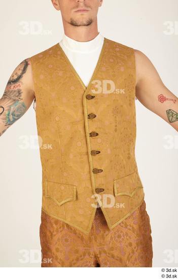 Upper Body Man White Tattoo Historical Vest Costume photo references