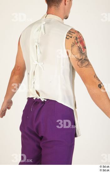 Upper Body Man White Tattoo Historical Vest Costume photo references