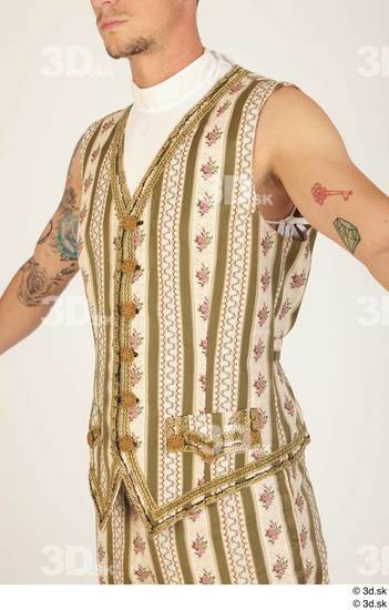 Man White Tattoo Vest Costume photo references