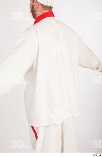 Man White Uniform Studio photo references