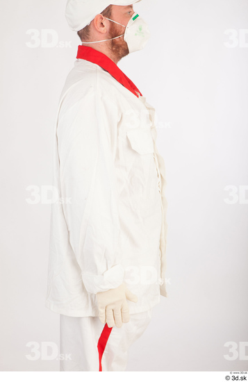 Man White Uniform Studio photo references