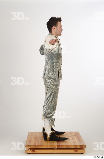Whole Body Man T poses White Costume photo references