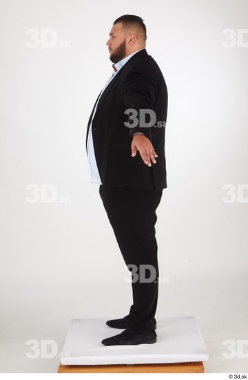 Man White Overweight Male Studio Poses