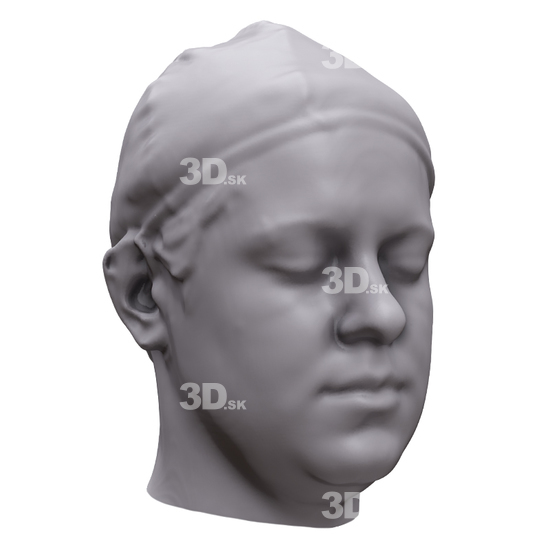 Head Woman White 3D Artec Heads