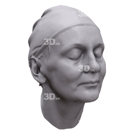 Head Woman White 3D Artec Heads