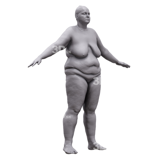 Whole Body Woman White 3D Artec Bodies