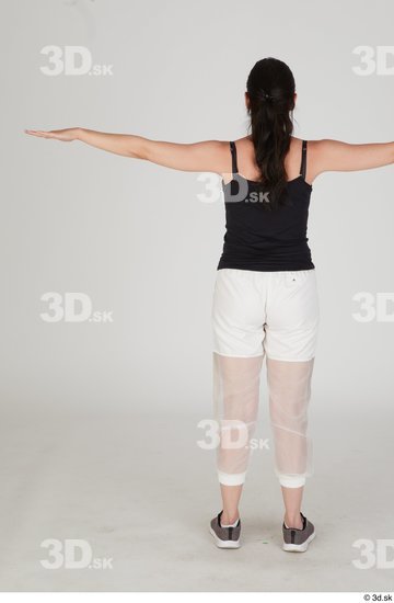 Whole Body Woman T poses White Casual Slim Standing Street photo references