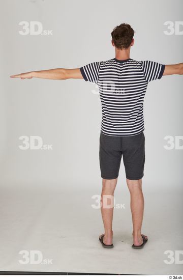 Whole Body Man T poses White Casual Slim Standing Street photo references