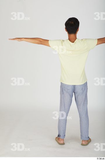 Whole Body Man T poses Asian Casual Slim Standing Street photo references