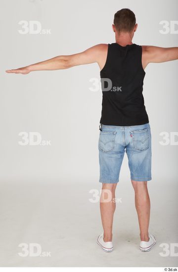 Whole Body Man T poses White Casual Slim Standing Street photo references