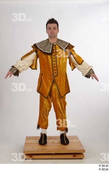 Whole Body Man White Historical Costume photo references