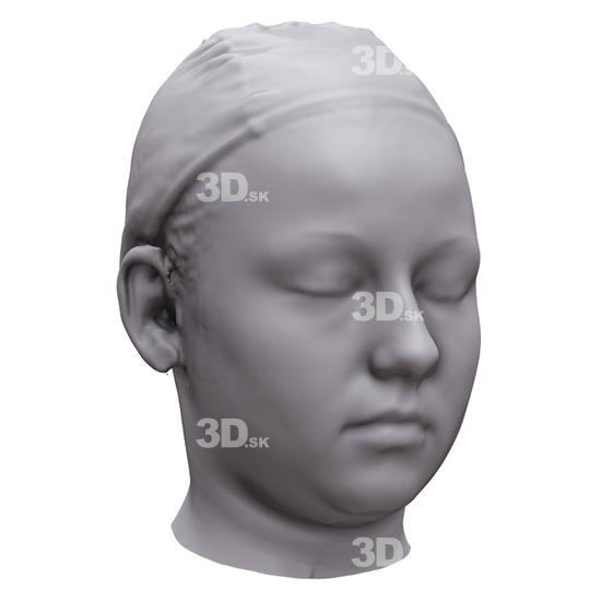 Head Woman White 3D Artec Heads