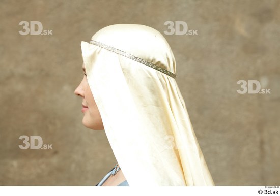 Head Woman White Historical Caps & Hats Dress Costume photo references