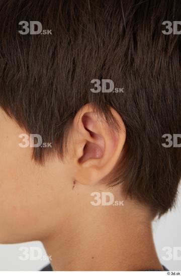 Ear Man White Casual Slim Kid Street photo references