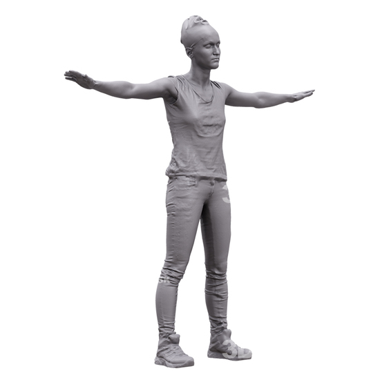 Whole Body Woman White 3D Artec Bodies