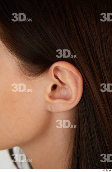 Ear Woman White Casual Slim Street photo references