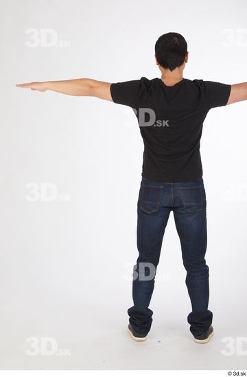 Whole Body Man T poses Asian Casual Slim Standing Street photo references