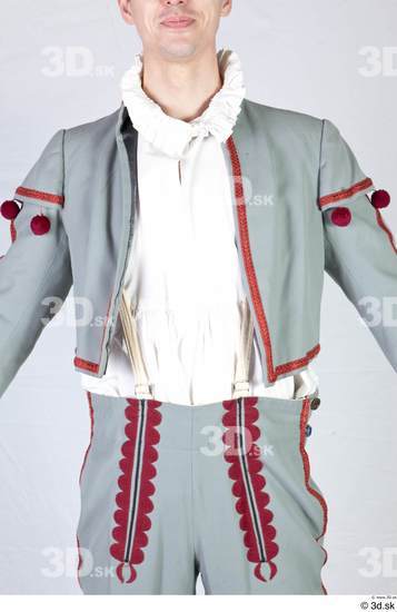 Upper Body Man White Formal Shirt Jacket Costume photo references