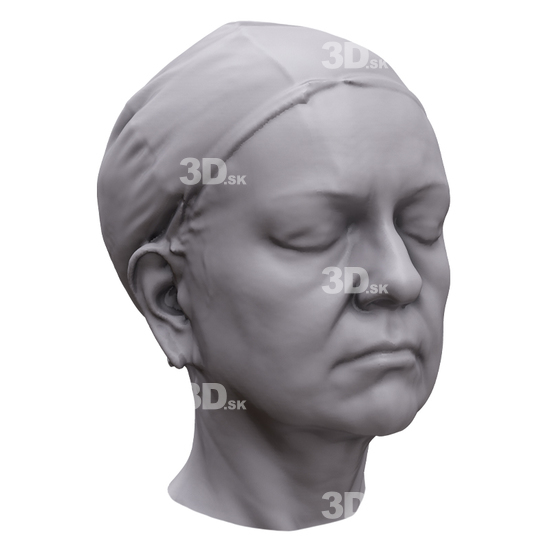 Head Woman White 3D Artec Heads