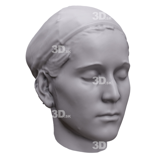 Head Woman White 3D Artec Heads