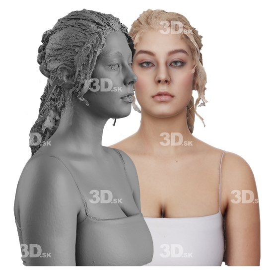 Hair Woman White 3D Groom Raw