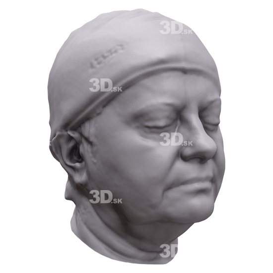 Head Woman White 3D Artec Heads