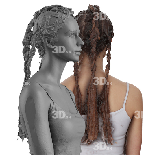 Hair Woman White 3D Groom Raw