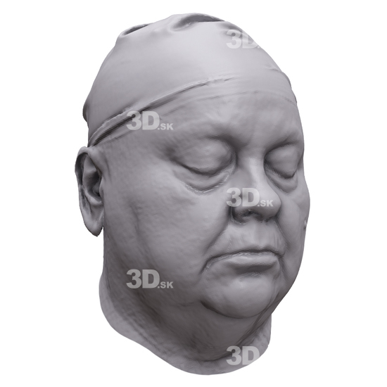 Head Woman White 3D Artec Heads