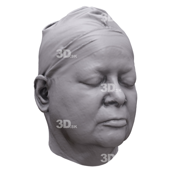 Head Woman White 3D Artec Heads