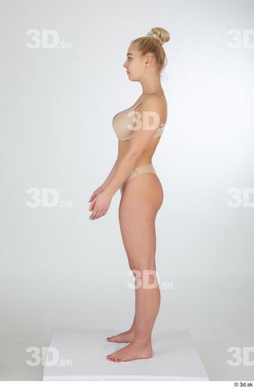 Woman White Slim Female Studio Poses