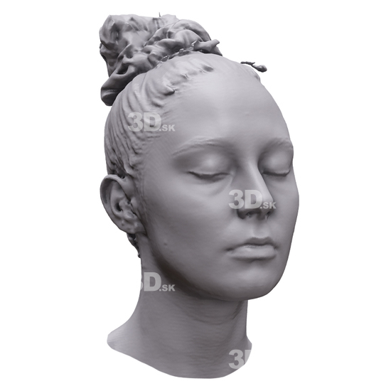 Head Woman White 3D Artec Heads