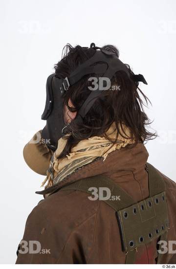 Head Hair Man White Army Uniform Athletic Mask Street photo references