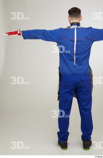 Whole Body Man T poses White Slim Standing Street photo references