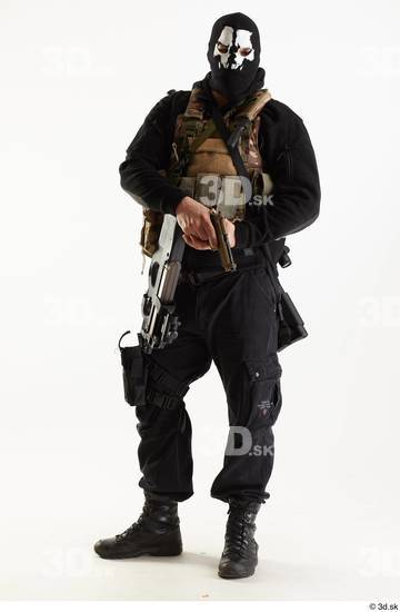 Weapons-Rifle Man White Army Athletic Studio photo references