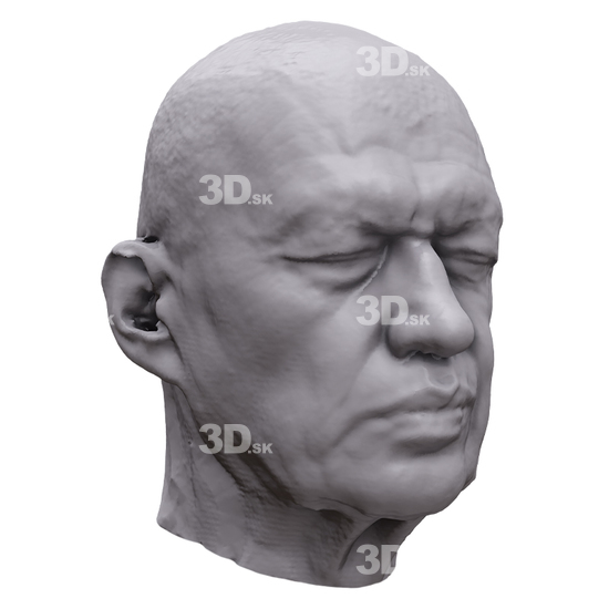 Head Man White 3D Artec Heads