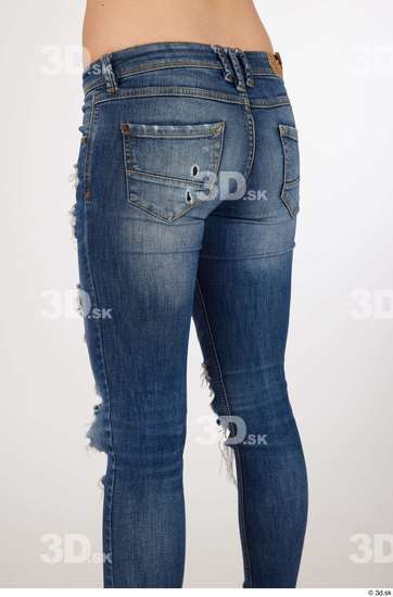Olivia Sparkle blue jeans with holes casual dressed thigh  jpg