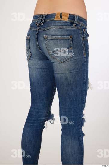 Olivia Sparkle blue jeans with holes casual dressed thigh  jpg