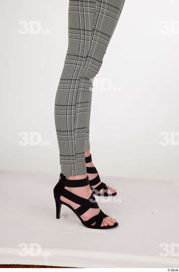 Olivia Sparkle black high heels sandals calf casual dressed grey checkered trousers  jpg