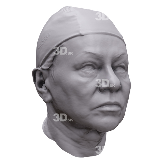 Head Woman White 3D Artec Heads