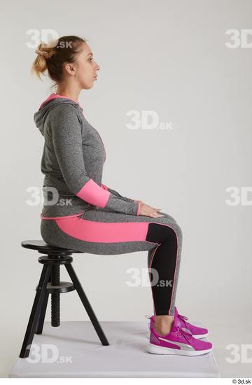 Woman White Slim Female Studio Poses