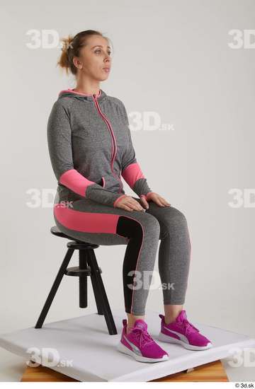 Woman White Slim Female Studio Poses