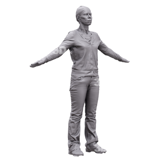 Whole Body Woman White 3D Artec Bodies