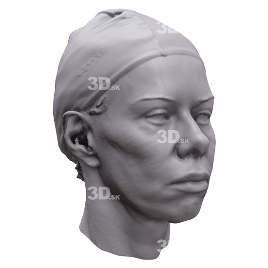 Head Woman White 3D Artec Heads