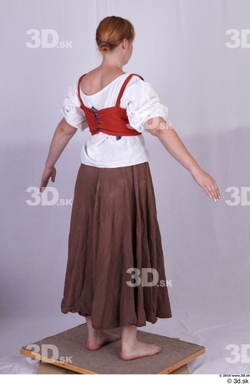 Whole Body Woman White Historical Costume photo references