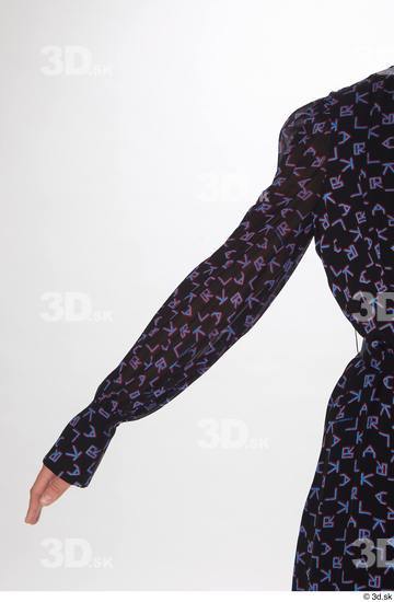 Arina Shy blue long sleeve dress casual dressed upper body  jpg