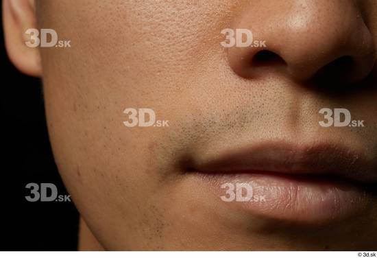 Face Mouth Nose Head Skin Man Asian Slim Studio photo references