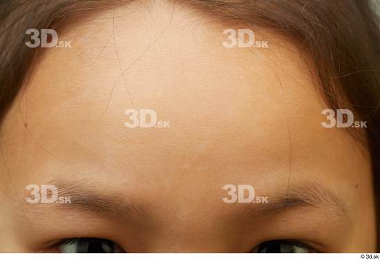 Woman Asian Slim Face Skin Textures