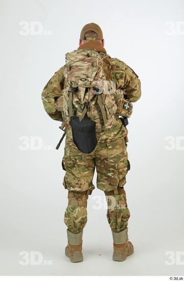 Whole Body Man Pose with machine rifle White Army Athletic Bearded Studio photo references