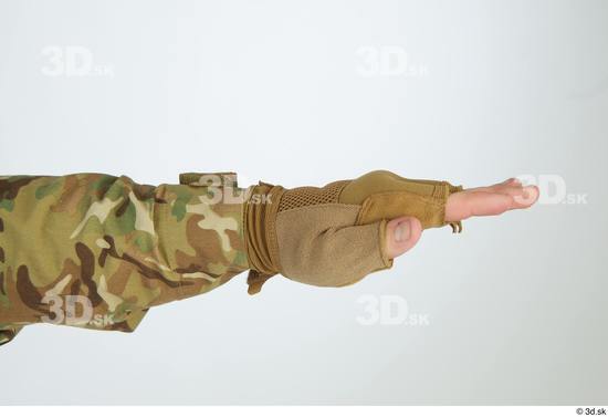 Hand Man White Army Uniform Athletic Street photo references